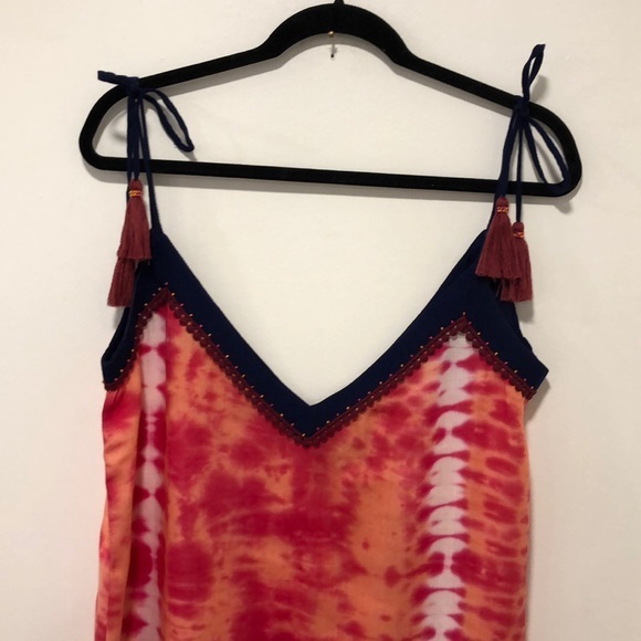 Onda de Mar Tie Dye Top with Tassels Size M - Picture 7 of 11